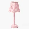 Mrs. Alice Pink Leonora Lacquer Rechargeable Lamp with Pink Ikat Shade (18cm)< Rechargeable Table Lamps