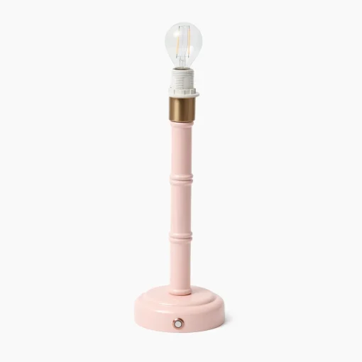 Mrs. Alice Pink Leonora Lacquer Rechargeable Lamp with Pink Ikat Shade (18cm)< Rechargeable Table Lamps