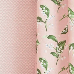 Mrs. Alice Pink Lily of the Valley Fabric< Serena Fresson Fabrics