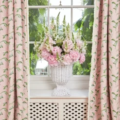 Mrs. Alice Pink Lily of the Valley Fabric< Serena Fresson Fabrics