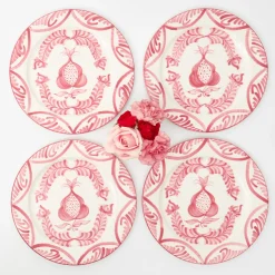 Mrs. Alice Pink Melograno Dinner Plates (Set of 4)< Dinner Plates | Crockery Sets