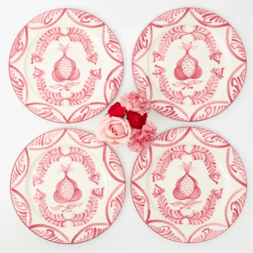 Mrs. Alice Pink Melograno Dinner Plates (Set of 4)< Dinner Plates | Crockery Sets