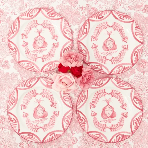Mrs. Alice Pink Melograno Dinner Plates (Set of 4)< Dinner Plates | Crockery Sets