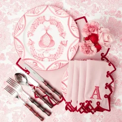 Mrs. Alice Pink Melograno Dinner Plates (Set of 4)< Dinner Plates | Crockery Sets