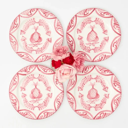 Mrs. Alice Pink Melograno Starter Plates (Set of 4)< Starter Plates | Crockery Sets