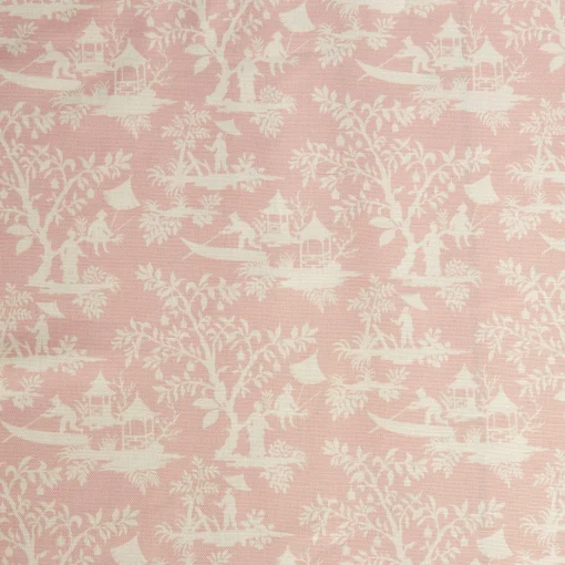 Mrs. Alice Pink Pagoda Garden Fabric< Serena Fresson Fabrics