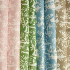 Mrs. Alice Pink Pagoda Garden Fabric< Serena Fresson Fabrics
