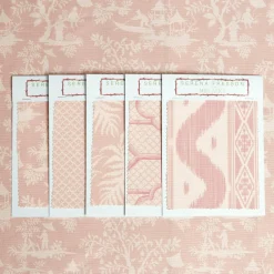 Mrs. Alice Pink Pagoda Garden Fabric< Serena Fresson Fabrics