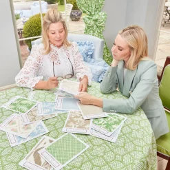 Mrs. Alice Pink Pagoda Garden Fabric< Serena Fresson Fabrics