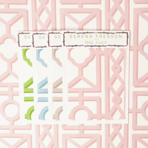Mrs. Alice Pink Pavilion Fabric< Serena Fresson Fabrics