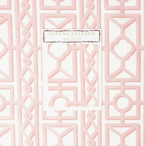 Mrs. Alice Pink Pavilion Fabric< Serena Fresson Fabrics