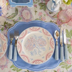 Mrs. Alice Pink Peony Tablecloth< Summer Table Linen | Tablecloths