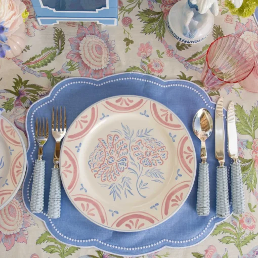 Mrs. Alice Pink Peony Tablecloth< Summer Table Linen | Tablecloths