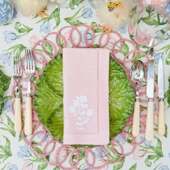 Mrs. Alice Pink Pia Woven Placemats (Set of 4)< Placemats