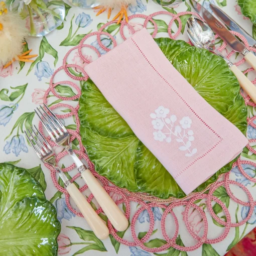 Mrs. Alice Pink Pia Woven Placemats (Set of 4)< Placemats