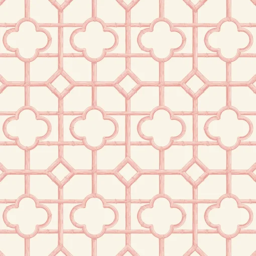 Mrs. Alice Pink Shaded Bamboo Wallpaper< Serena Fresson Wallpapers