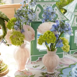 Mrs. Alice Pink Swirl Bud Vases (Set of 2)< Vases | Vases & Planters