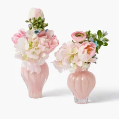 Mrs. Alice Pink Swirl Bud Vases (Set of 2)< Vases | Vases & Planters
