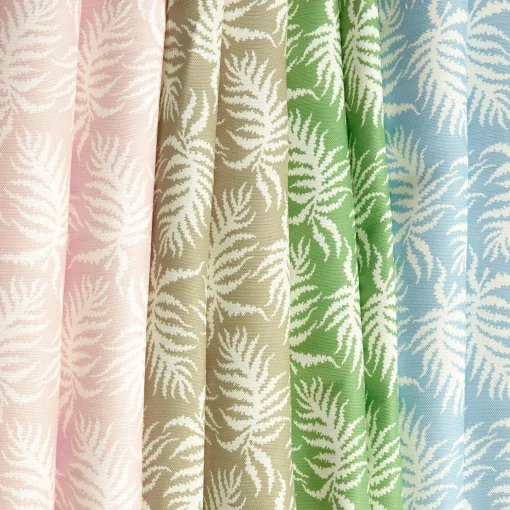 Mrs. Alice Pink Trailing Ferns Fabric< Serena Fresson Fabrics
