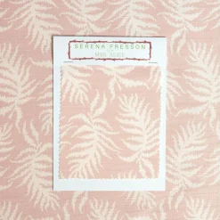 Mrs. Alice Pink Trailing Ferns Fabric< Serena Fresson Fabrics
