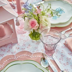 Mrs. Alice Pink Tulip Water Glasses (Set of 4)< Glasses