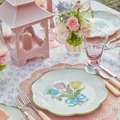 Mrs. Alice Pink Tulip Water Glasses (Set of 4)< Glasses
