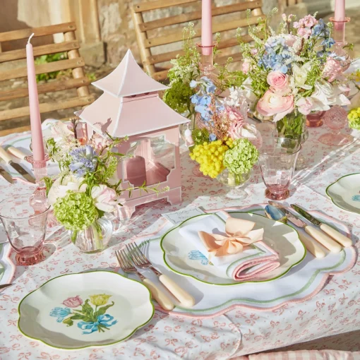 Mrs. Alice Pink Tulip Water Glasses (Set of 4)< Glasses