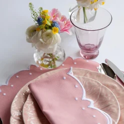 Mrs. Alice Pink Tulip Water Glasses (Set of 4)< Glasses