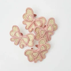 Mrs. Alice Pink Wicker Napkin Bow (Set of 4)< Napkin Rings & Bows