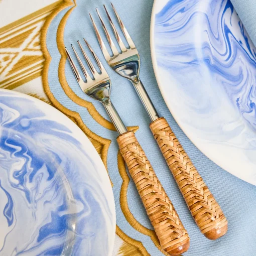 Mrs. Alice Plaited Rattan Cutlery (5 Piece)< Cutlery Sets