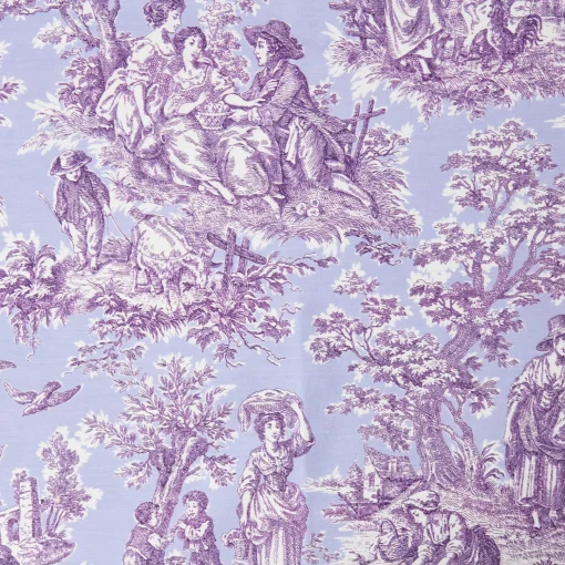 Mrs. Alice Purple Ottilie Toile Tablecloth< Tablecloths