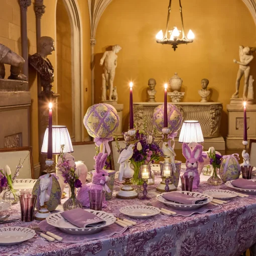 Mrs. Alice Purple Ottilie Toile Tablecloth< Tablecloths