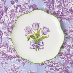 Mrs. Alice Purple Tulip Dinner Plate< Dinner Plates