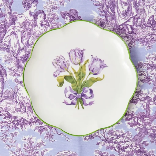 Mrs. Alice Purple Tulip Dinner Plate< Dinner Plates