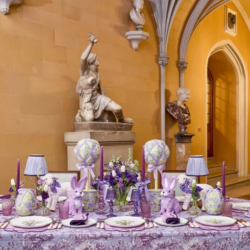 Mrs. Alice Purple Tulip Dinner Plates (Set of 4)< Dinner Plates | Crockery Sets