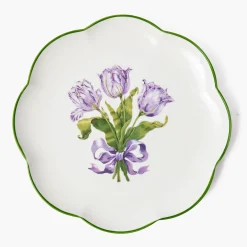Mrs. Alice Purple Tulip Starter Plates (Set of 4)< Starter Plates | Crockery Sets