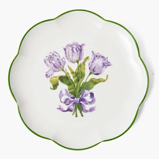 Mrs. Alice Purple Tulip Starter Plates (Set of 4)< Starter Plates | Crockery Sets