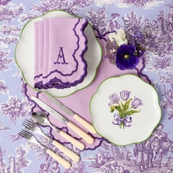 Mrs. Alice Purple Tulip Starter Plates (Set of 4)< Starter Plates | Crockery Sets