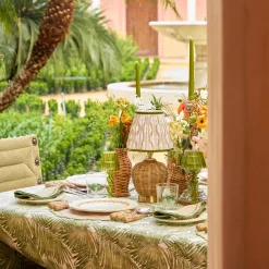 Mrs. Alice Putty & Green Ikat Lampshade (18cm)< Summer Lighting | Lampshades