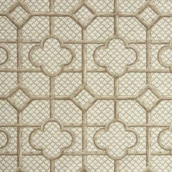 Mrs. Alice Putty Bamboo Trellis Fabric< Serena Fresson Fabrics