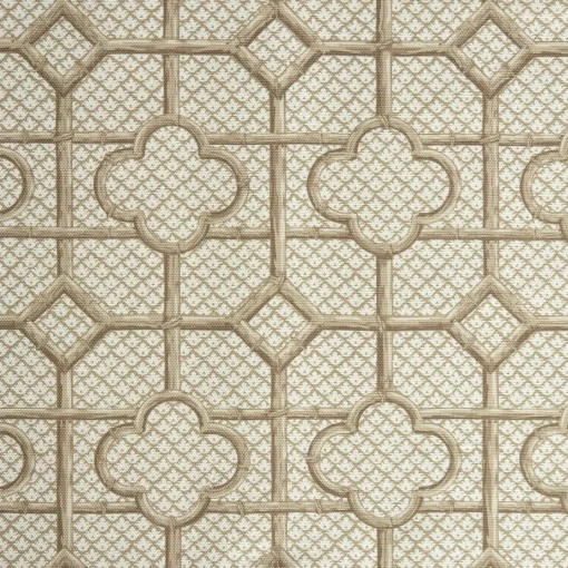 Mrs. Alice Putty Bamboo Trellis Fabric< Serena Fresson Fabrics