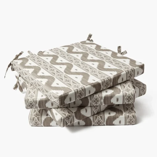 Mrs. Alice Putty Ikat Seat Pad Cushions (Set of 4)< Cushions