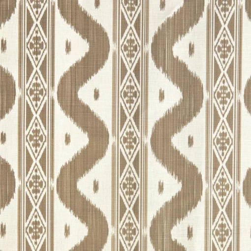 Mrs. Alice Putty Ikat Stripe Fabric< Serena Fresson Fabrics