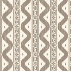 Mrs. Alice Putty Ikat Stripe Wallpaper< Serena Fresson Wallpapers