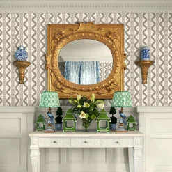 Mrs. Alice Putty Ikat Stripe Wallpaper< Serena Fresson Wallpapers