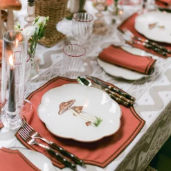 Mrs. Alice Putty Ikat Tablecloth< Tablecloths | For The Newlywed