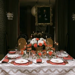 Mrs. Alice Putty Ikat Tablecloth< Tablecloths | For The Newlywed