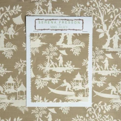 Mrs. Alice Putty Pagoda Garden Fabric< Serena Fresson Fabrics