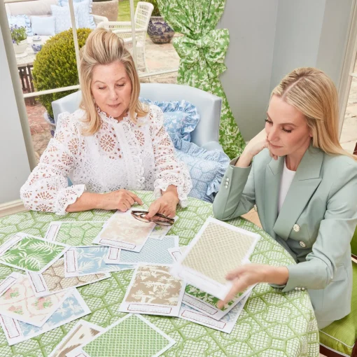 Mrs. Alice Putty Pagoda Garden Fabric< Serena Fresson Fabrics