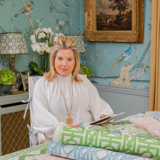 Mrs. Alice Putty Pavilion Fabric< Serena Fresson Fabrics